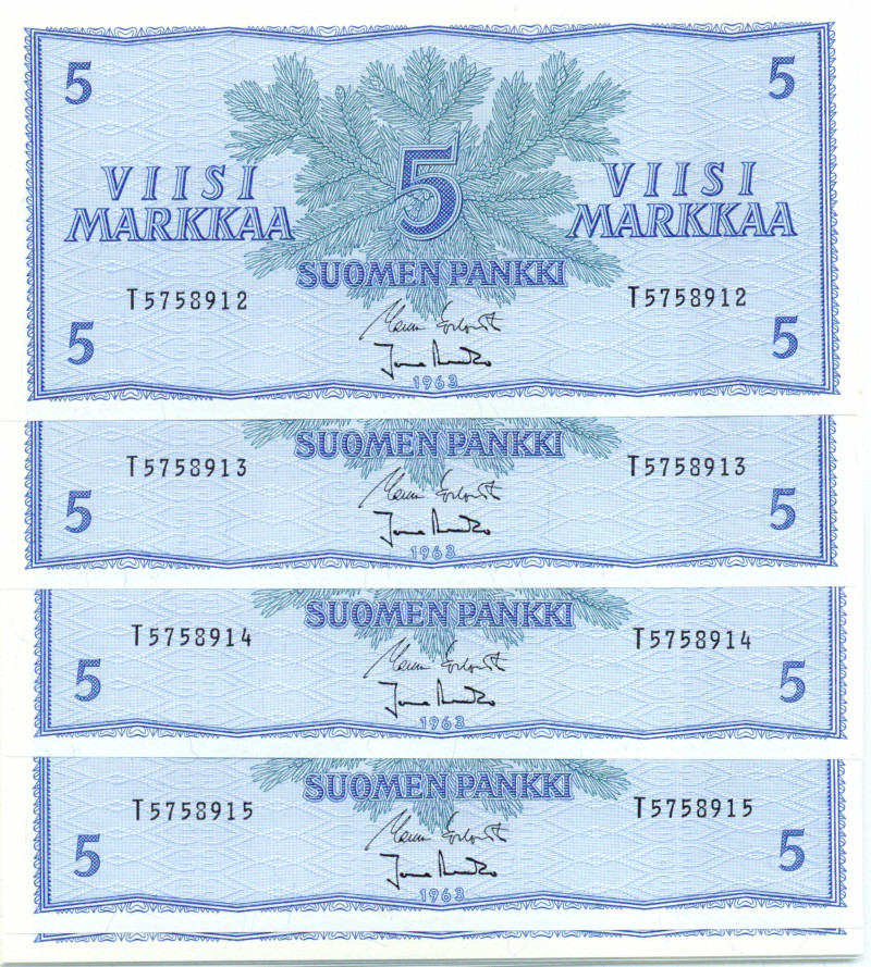 5 Markkaa 1963 T57589XX UNC